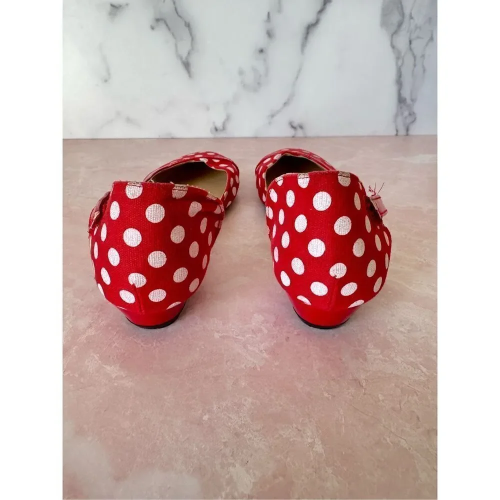 Sofwear Beacon vintage retro red polka dot low heel shoes big kids 4.5 or women’
